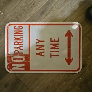 No parking anytime sign